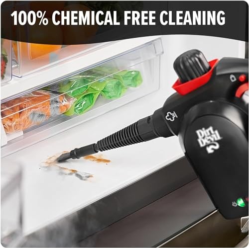 DIRT DEVIL 7-IN-1 HANDHELD STEAMER PRESSURIZED STEAM CLEANER XL WATER TANK