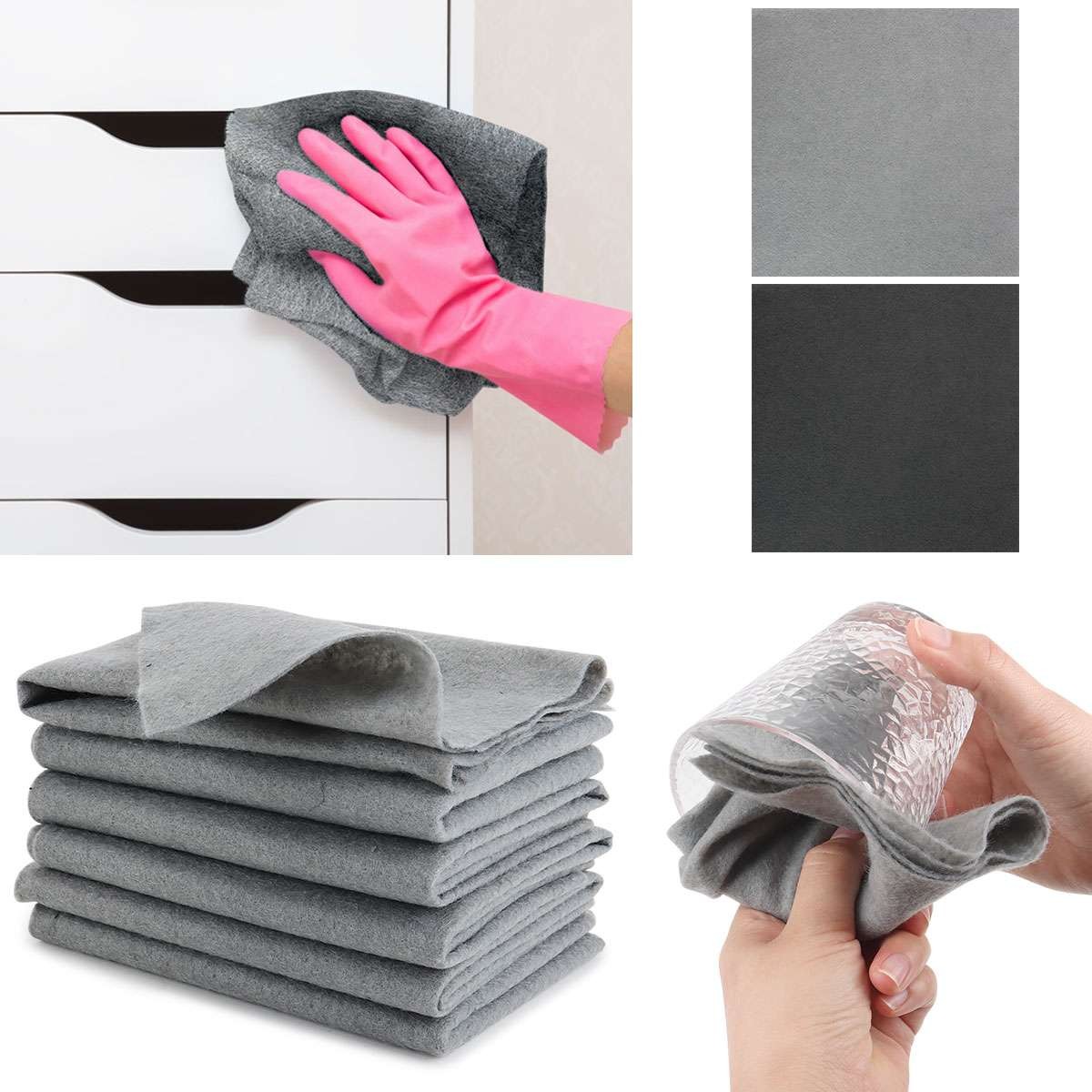 1-10 Thickened Magic Cleaning Cloth Streak Free Microfiber Cleaning Rag Reusable