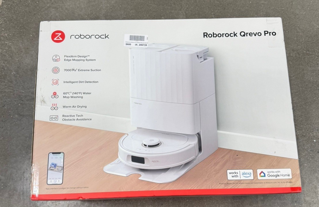 Roborock Qrevo Curv Wi-Fi Robot Vacuum & Mop w/Dual Anti-Tangle System. s2