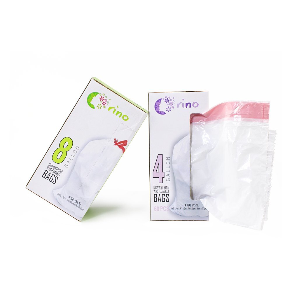 Ultra Strong Small Garbage Bags For Car Bath Room And Office 4 Gallon Drawstring