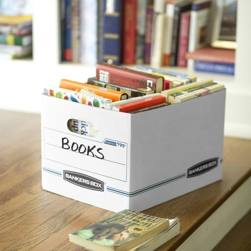 Stackable Storage Boxes 10 Pack File Organizers Lift Off Lid Home Office New