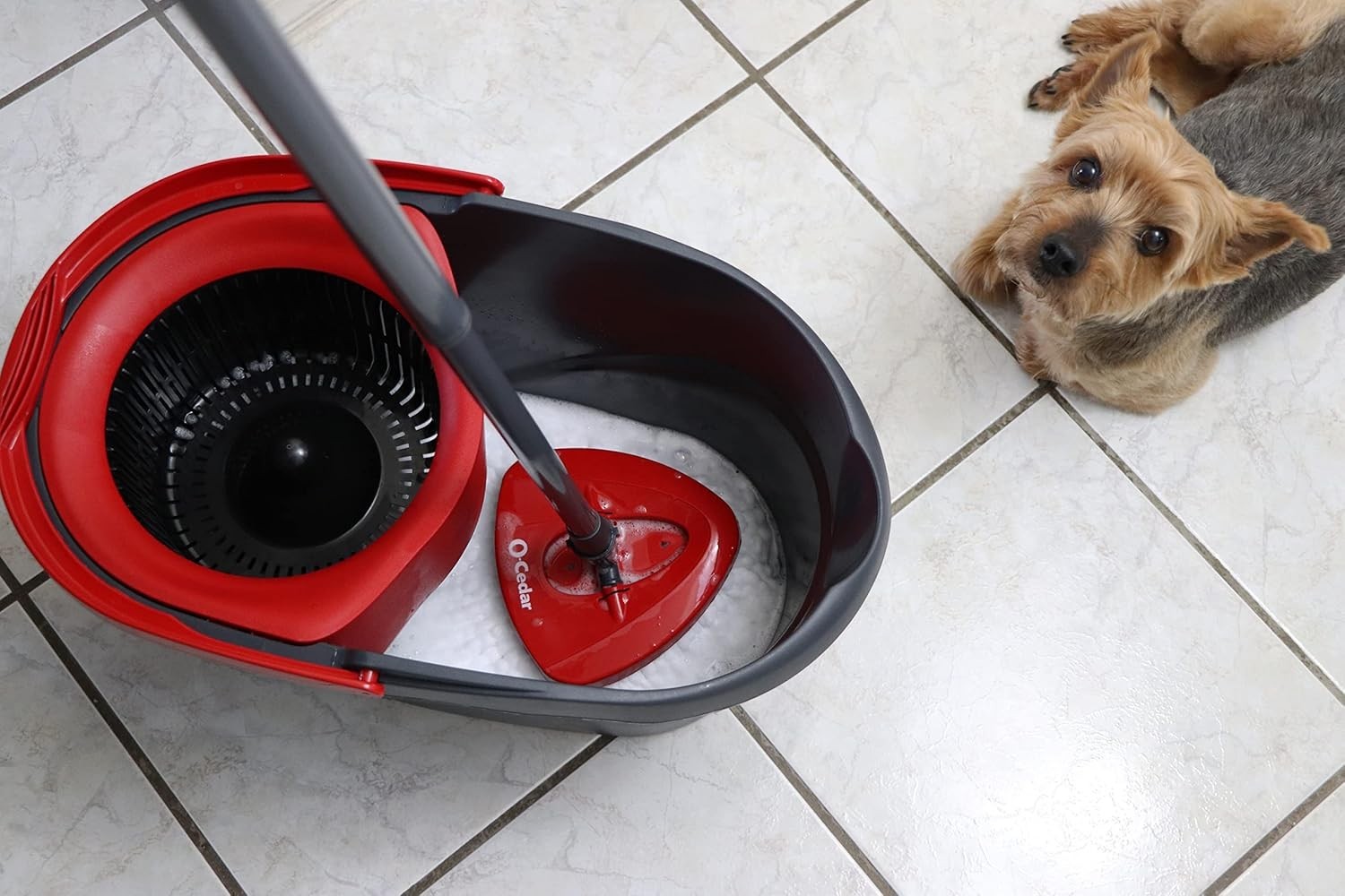 EasyWring Microfiber Spin Mop & Bucket Floor Cleaning System + 2 Extra Refill…