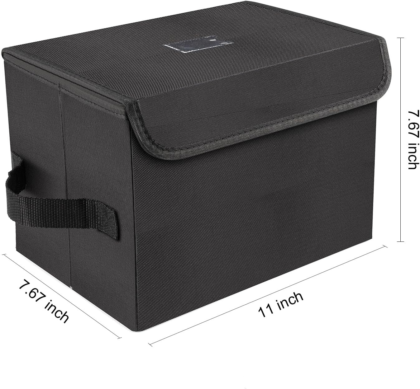 7-Inch Vinyl Storage Box, Set of 2 Stackable Case with Lid | Durable Nylon, Hold