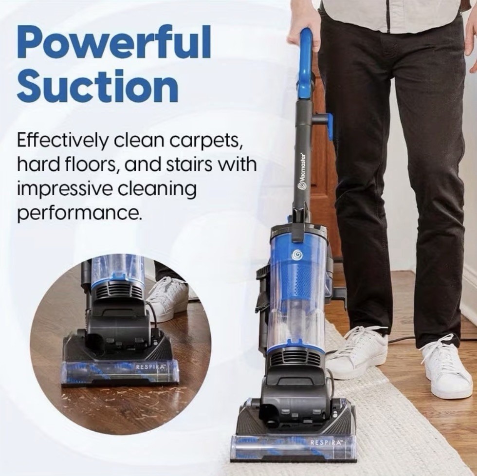 Vacmaster Upright Vacuum Cleaner 1150W 17ft Cord Pet Hair Carpet Hard Floor