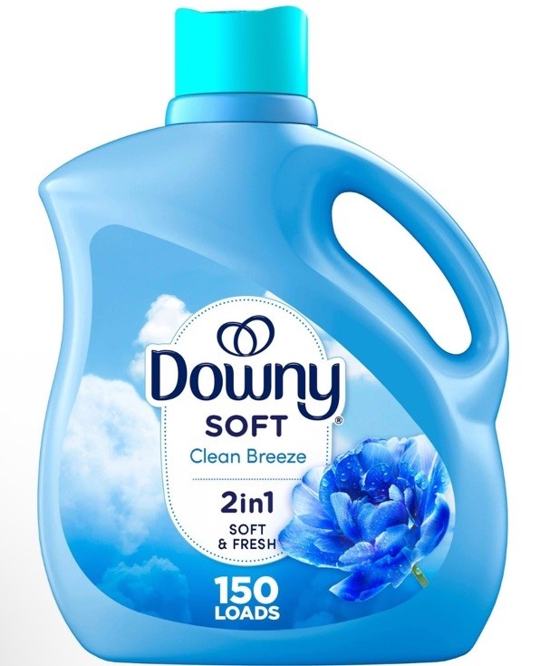 Downy 2-in-1 Liquid Fabric Softener Clean Breeze, 111 fl oz, 150 Loads Softness