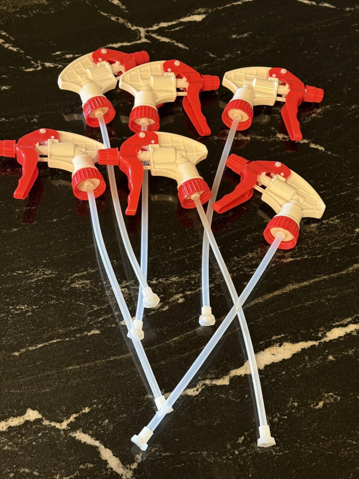 28-400 White w/ Red Trim Replacement Trigger Chemical Sprayer Nozzles 6 pk, 28mm