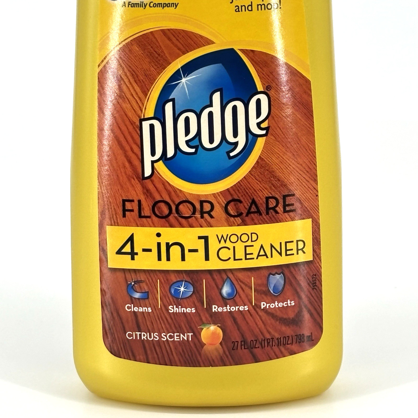 Pledge 4 in 1 Wood Cleaner Floor Care 27 Fl Oz Hardwood Citrus New Discontinued