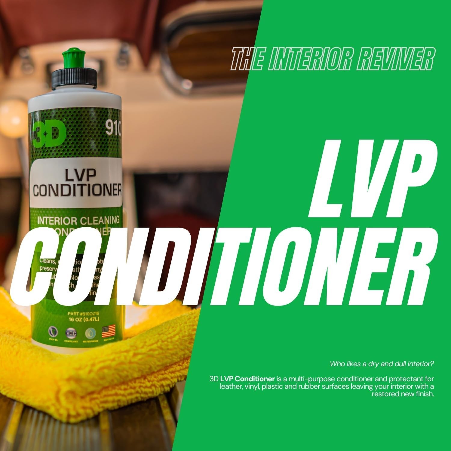 Leather, Vinyl & Plastic Conditioner | Restores, Conditions & Protects Car In…