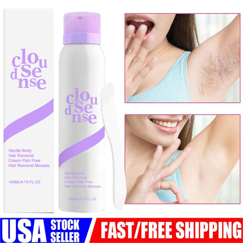 Cloud Sense Gentle Hair Removal Mousse Spray, Aloe & Hyaluronic Acid~2026