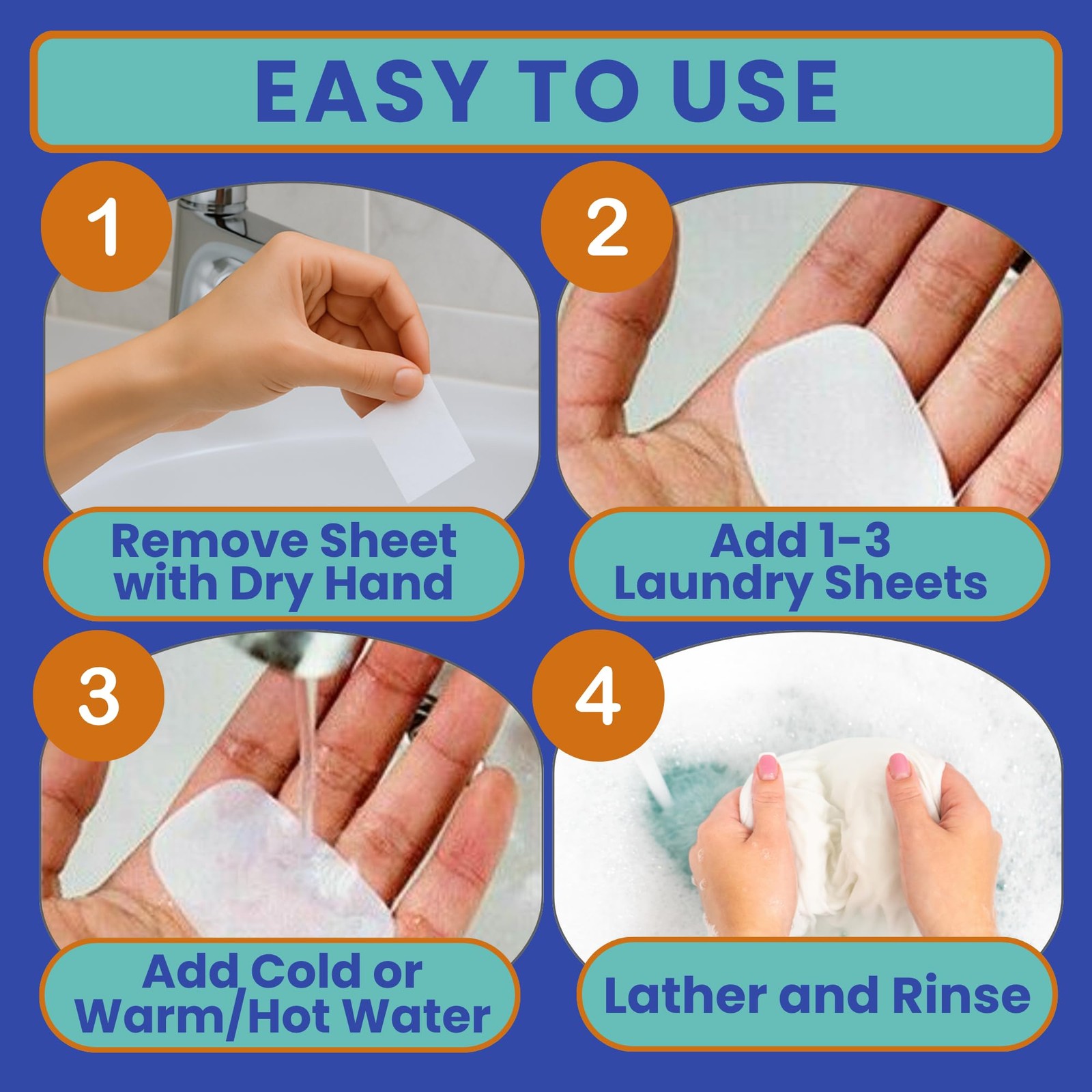 Travel Laundry Detergent Sheets 50 Pack – Compact Travel Detergent for Sink W…