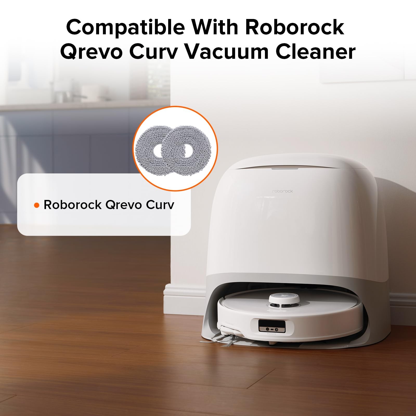 Roborock 4 Pack Microfiber Mop Cloths Qrevo Curv Qrevo Curv S5X Qrevo Edge