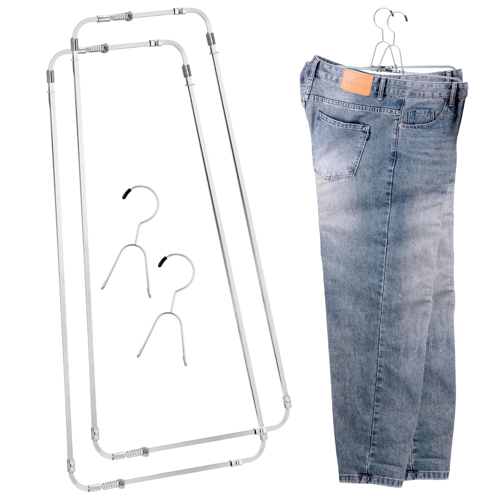Colingmill 2 Sets Pants Stretcher Wrinkle Free 20.87 x 11.02 inches, Silvery