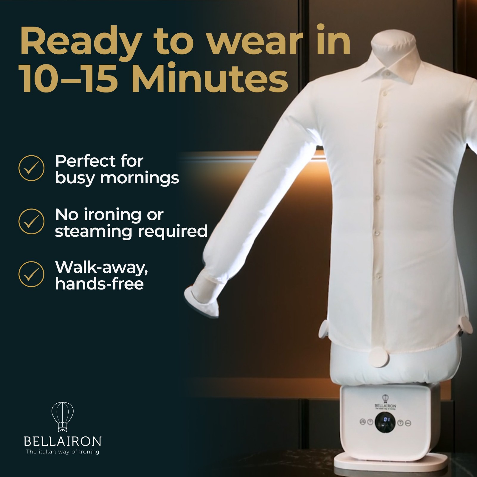 Bellairon Hands-Free Automatic Clothes Ironing Machine: 20% OFF!