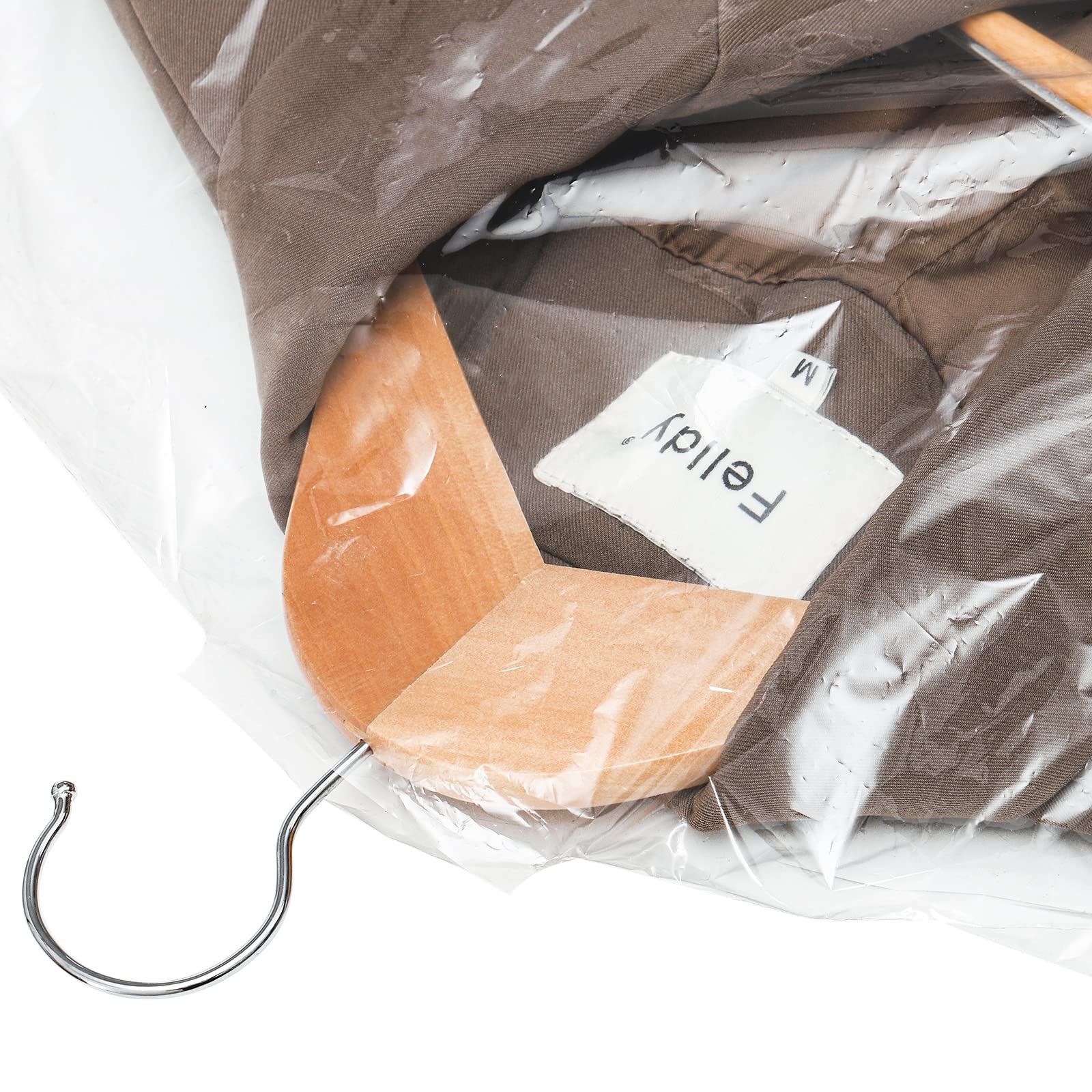 AVLA 50 Pack 71 Inch Clear Garment Bag, Extra Long Plastic Dry Cleaning