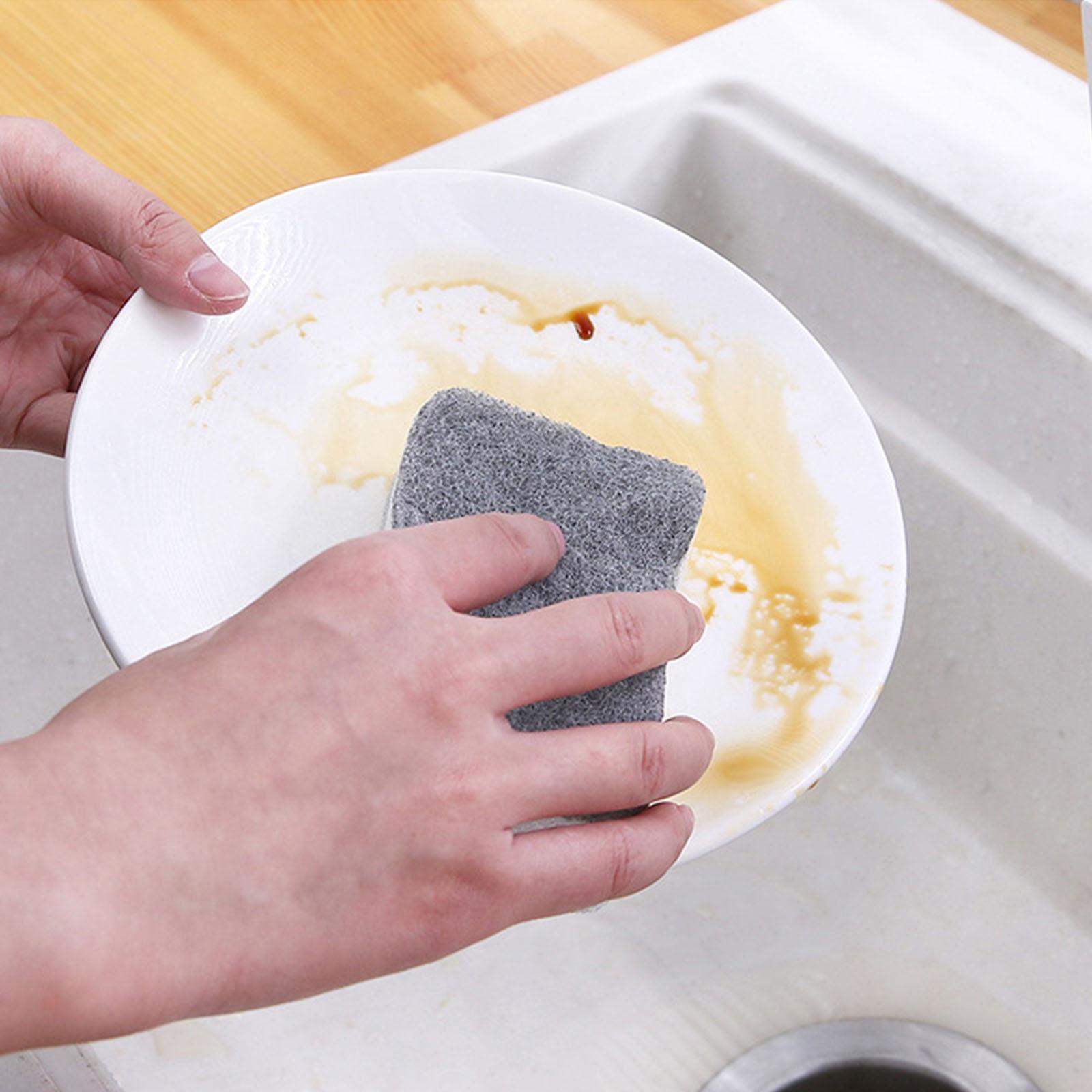NEW 1Pc Dish Sponge For Heavy Duty Scrub Sponges ual-Sided Sponge Kitchen Q1Z4