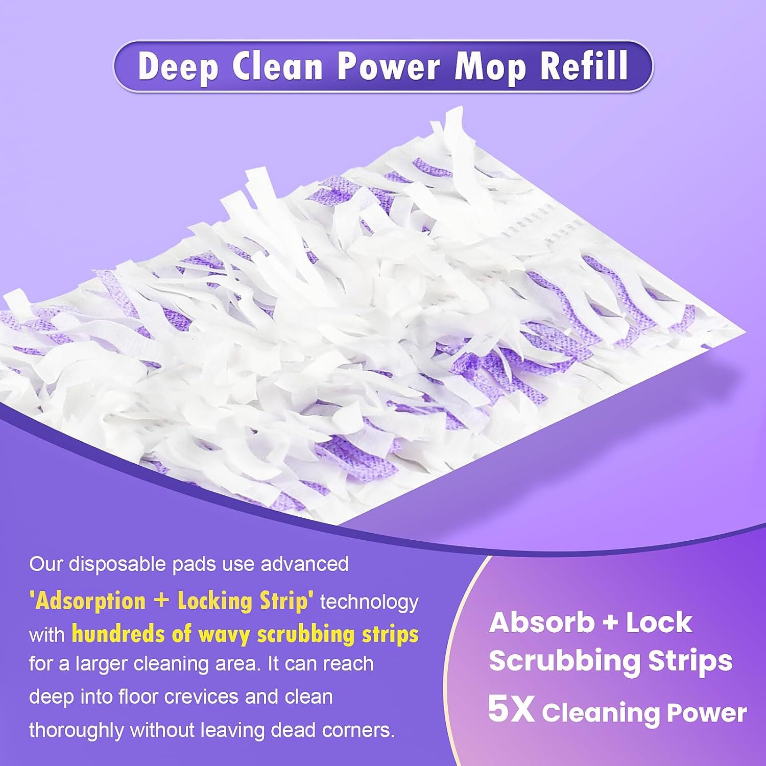 15 Pack Replacement Microfiber Cleaning Pads For Power Mop Disposable Tools