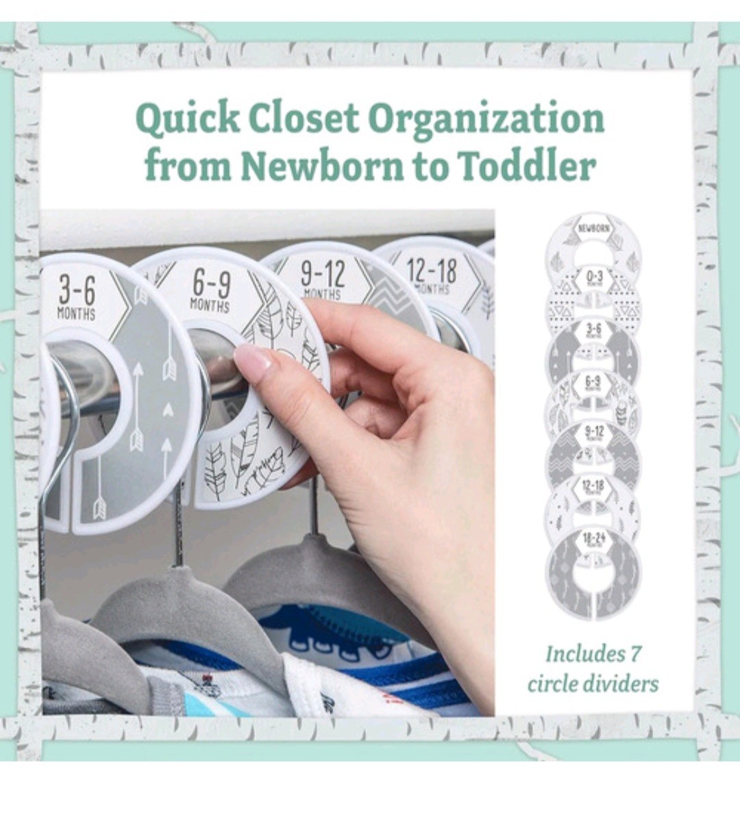 Baby Nest || Baby Clothes Size/Age Divider || For Newborn, Infant to 24mo || NEW