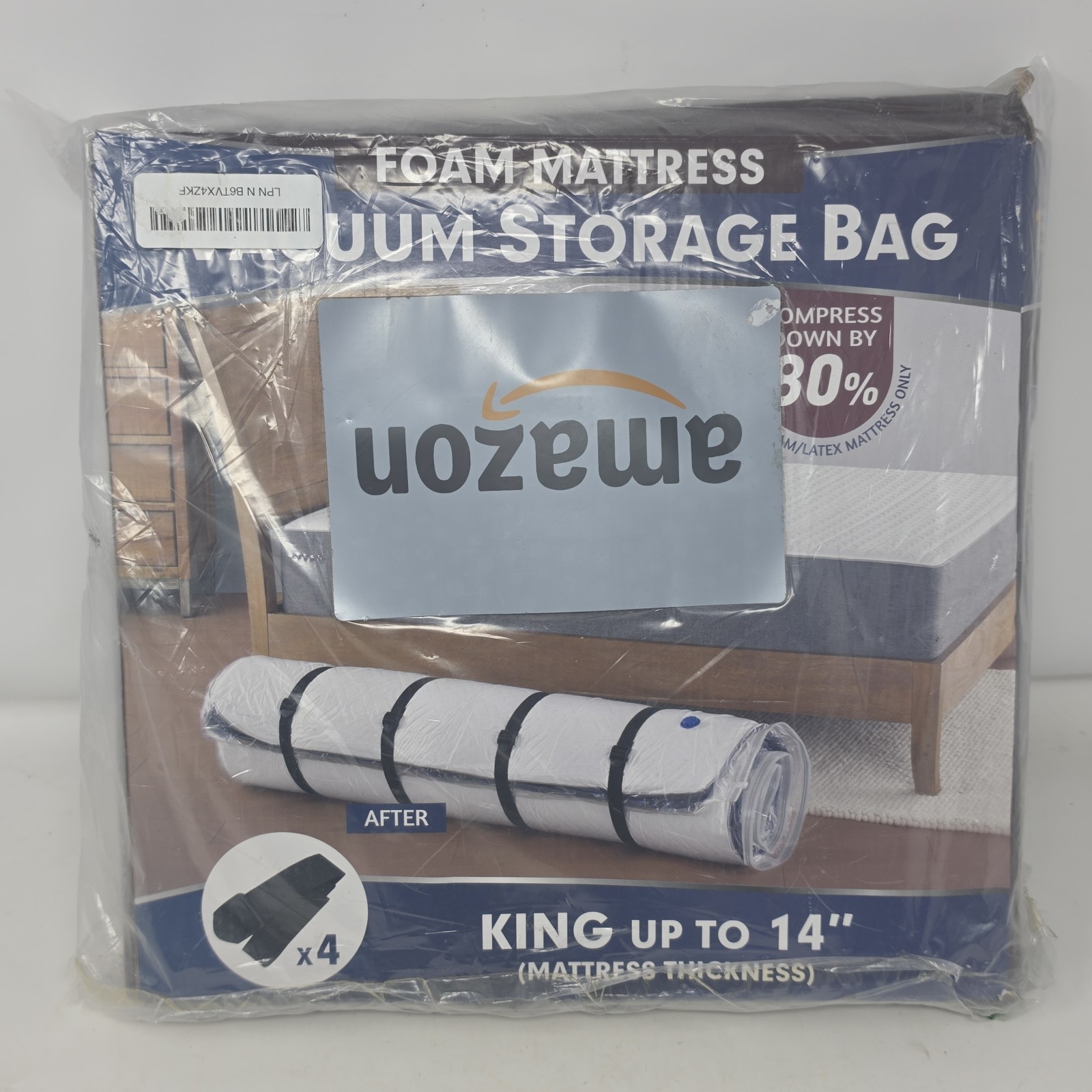 King/Cal-King Foam Mattress Vacuum Bag for Moving, Storage, Vacuum Seal Mattress