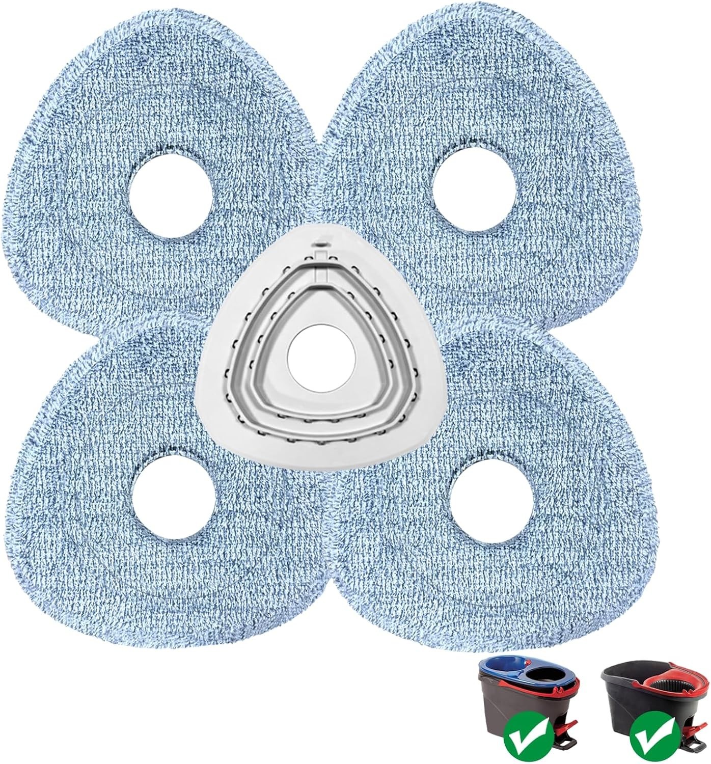 Mop Replacement Pad Set, 5 Pack Spin Mop Replace Pads Refill1105