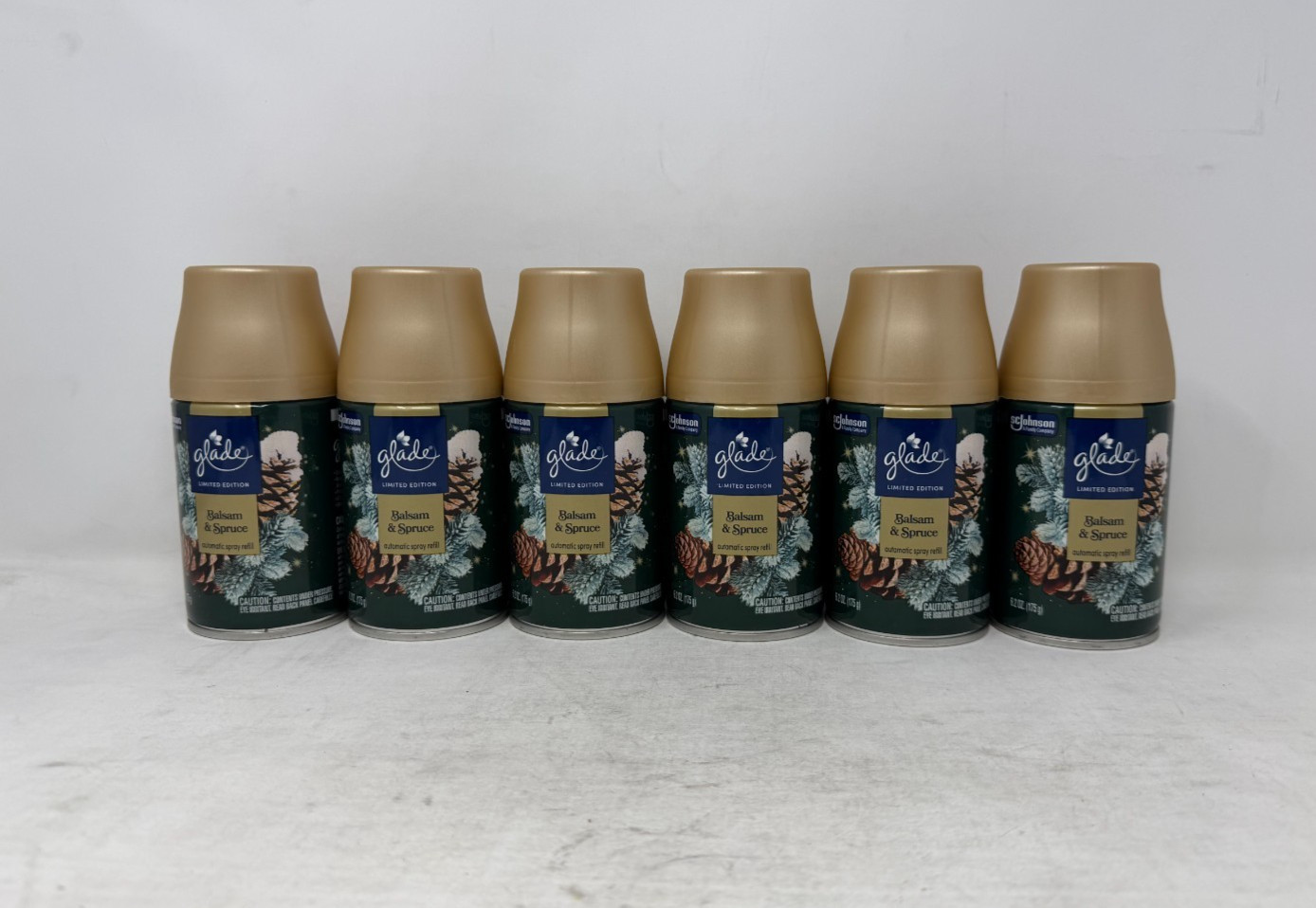 6 Pack – Glade Automatic Spray Air Freshener Refills, Balsam & Spruce, 6.2oz