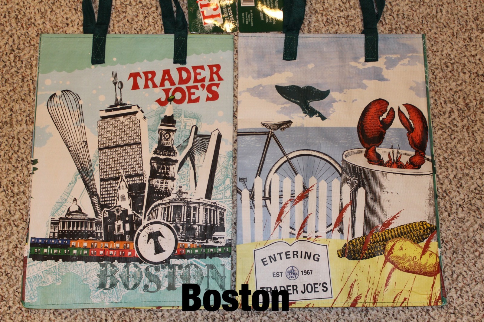 UPICK 5(20Choices) Trader Joe’s ECO Reusable Shopping Grocery Gift Tote Bags NWT