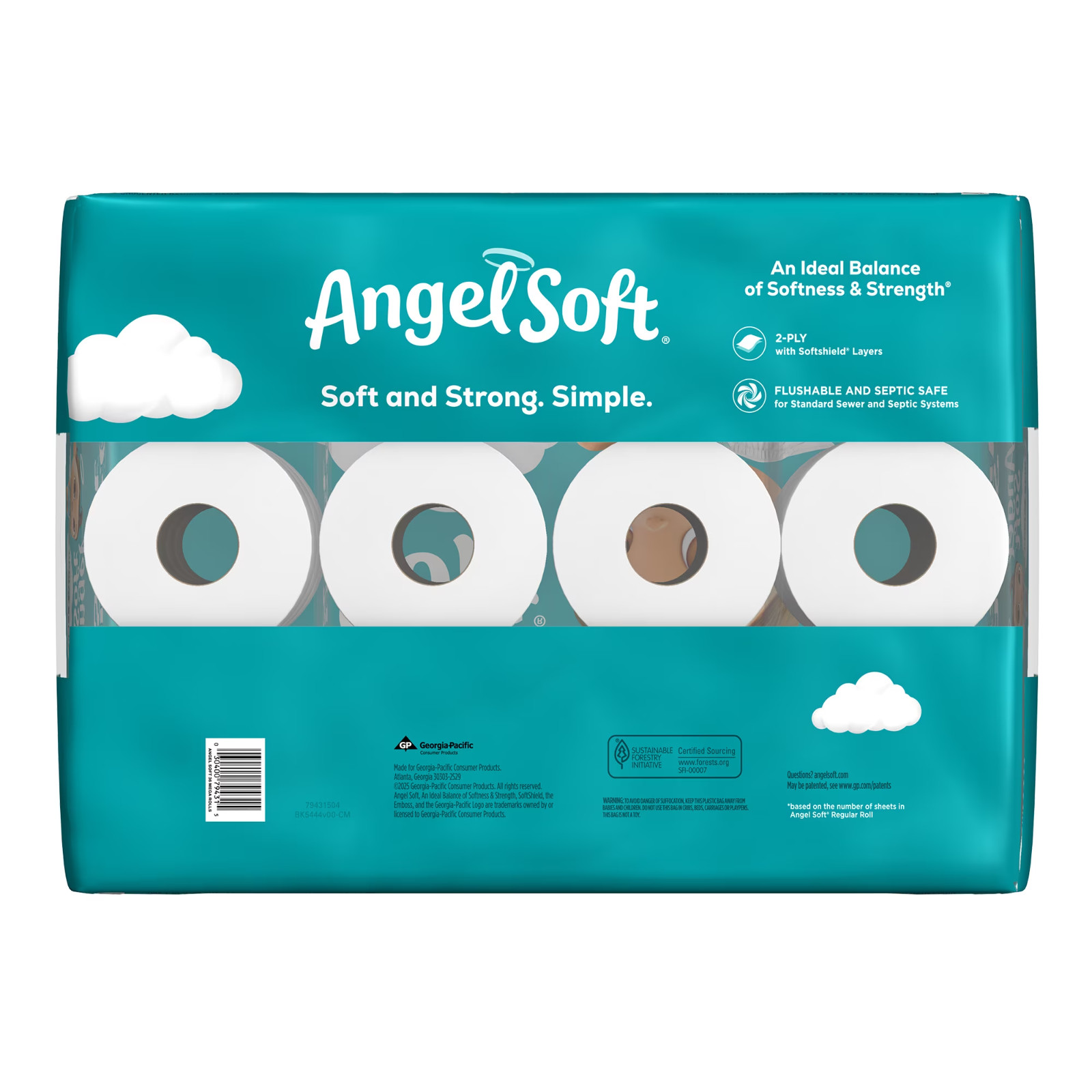 2 Ply Toilet Paper 36 Mega Rolls 320 Sheets per Roll Soft Bath Tissue