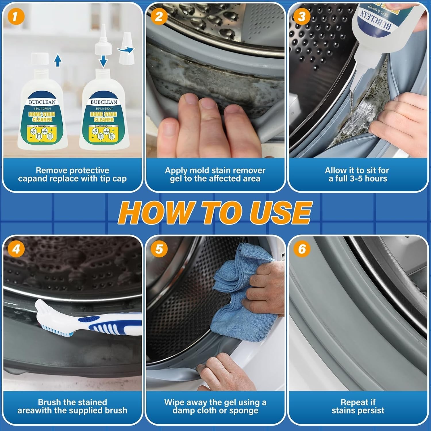 Home Stain Remover Gel Cleaner, Heavy Duty Black Surface Stain Cleaner for Wa…