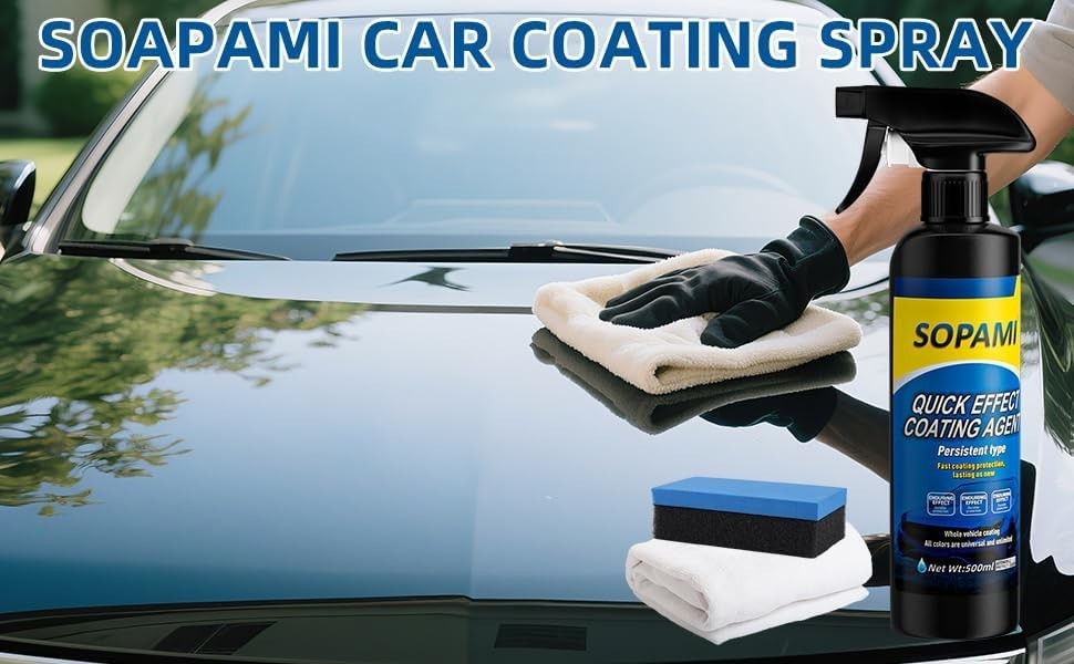 Sopami Ceramic Paint Sealant Coating Spray Max Gloss Hydrophobic Wax Car RV Boat