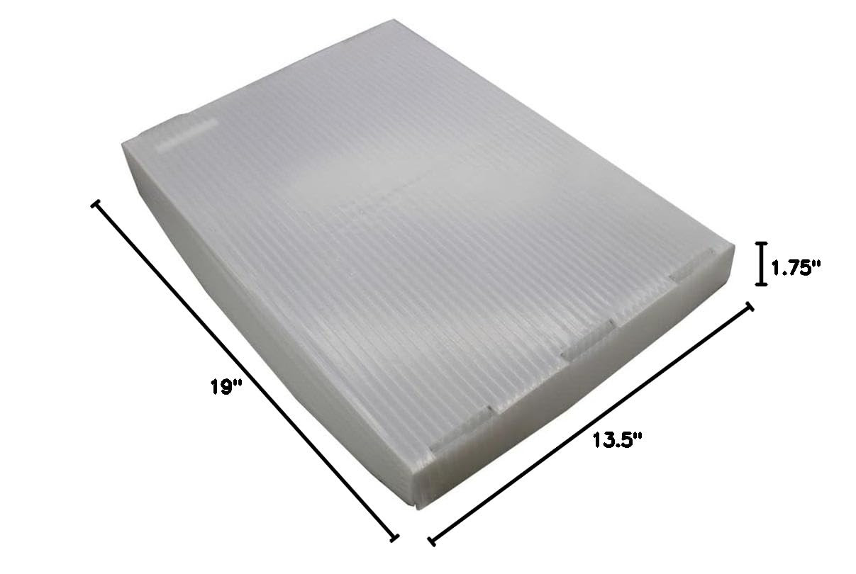 Plastic Postal Tote Lids 4 Pack 19×13.5×1.75 in Stackable Translucent Cover