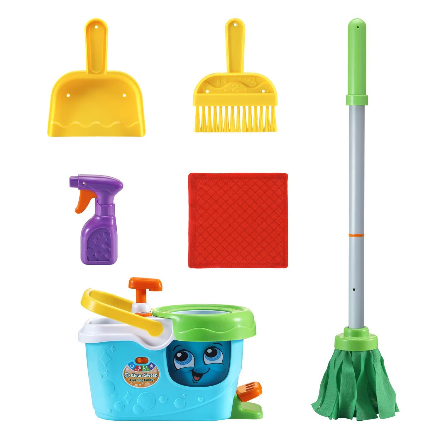 Clean Sweep Learning Caddy, Kids Mop and Broom Cleaning Toy Set for Ages 3-5,…