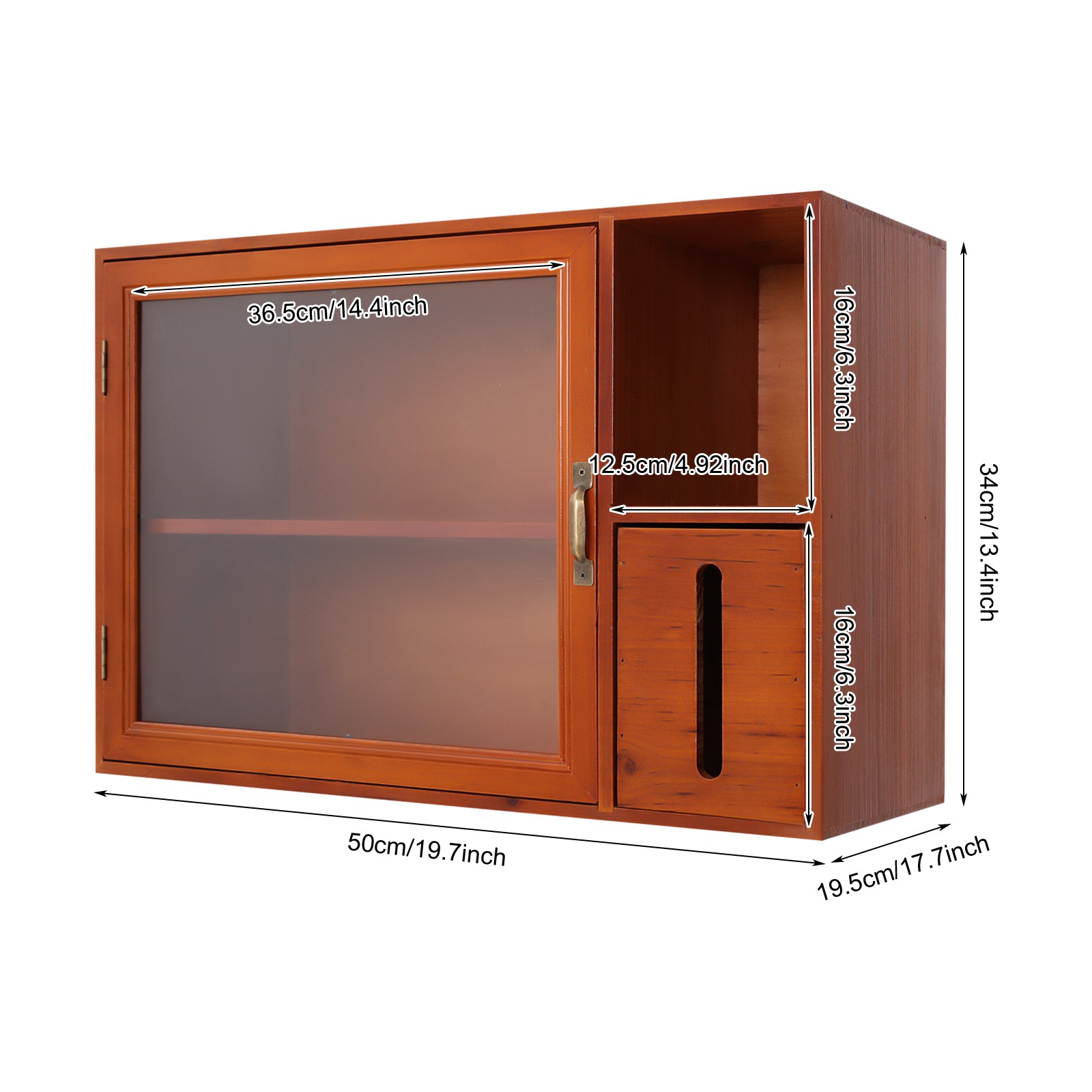 Storage Rack With Door, Countertop Organizer for Bread, Cup, Jar, Small Decor
