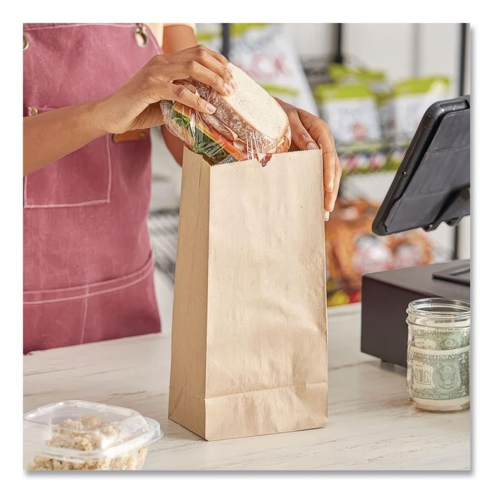 General GK8500#8 Paper Grocery Bag, 35lb Kraft, 1 Count (Pack of 1), Brown