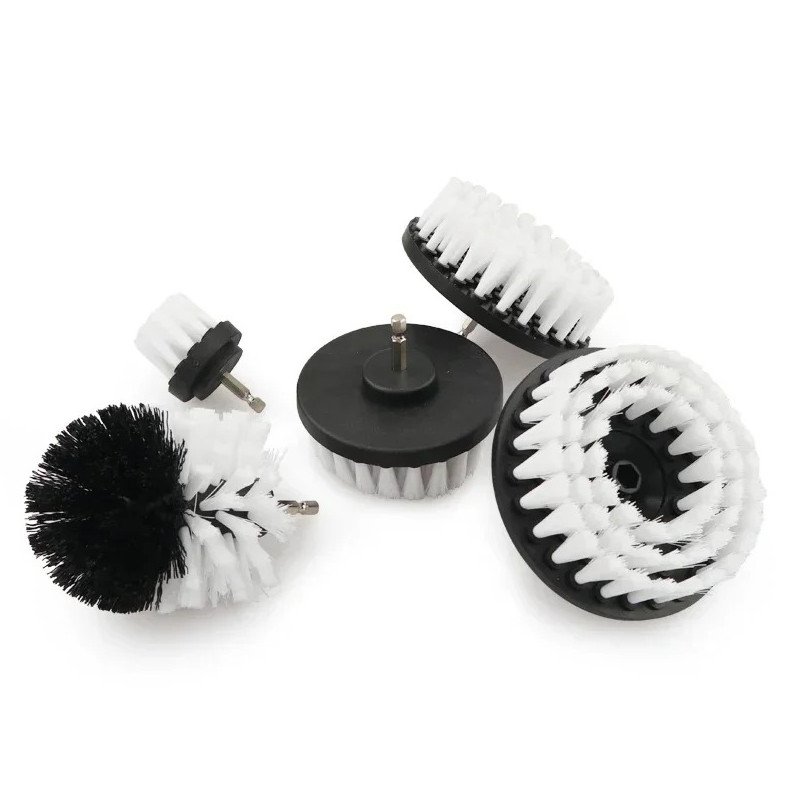 Drill Brush Power Scrubber Set 2–5in Nylon Cleaning Brushes for Bathroom Kitchen