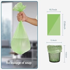 110 Counts Small Trash Bags Biodegradable, Extra Thick & Strong 4 Gallon Trash