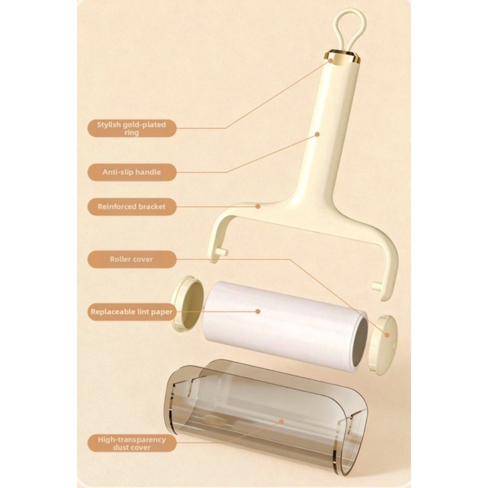 Lint Roller for Pet Hair on Clothes Furniture Cars Beds 10cm Wide Design
