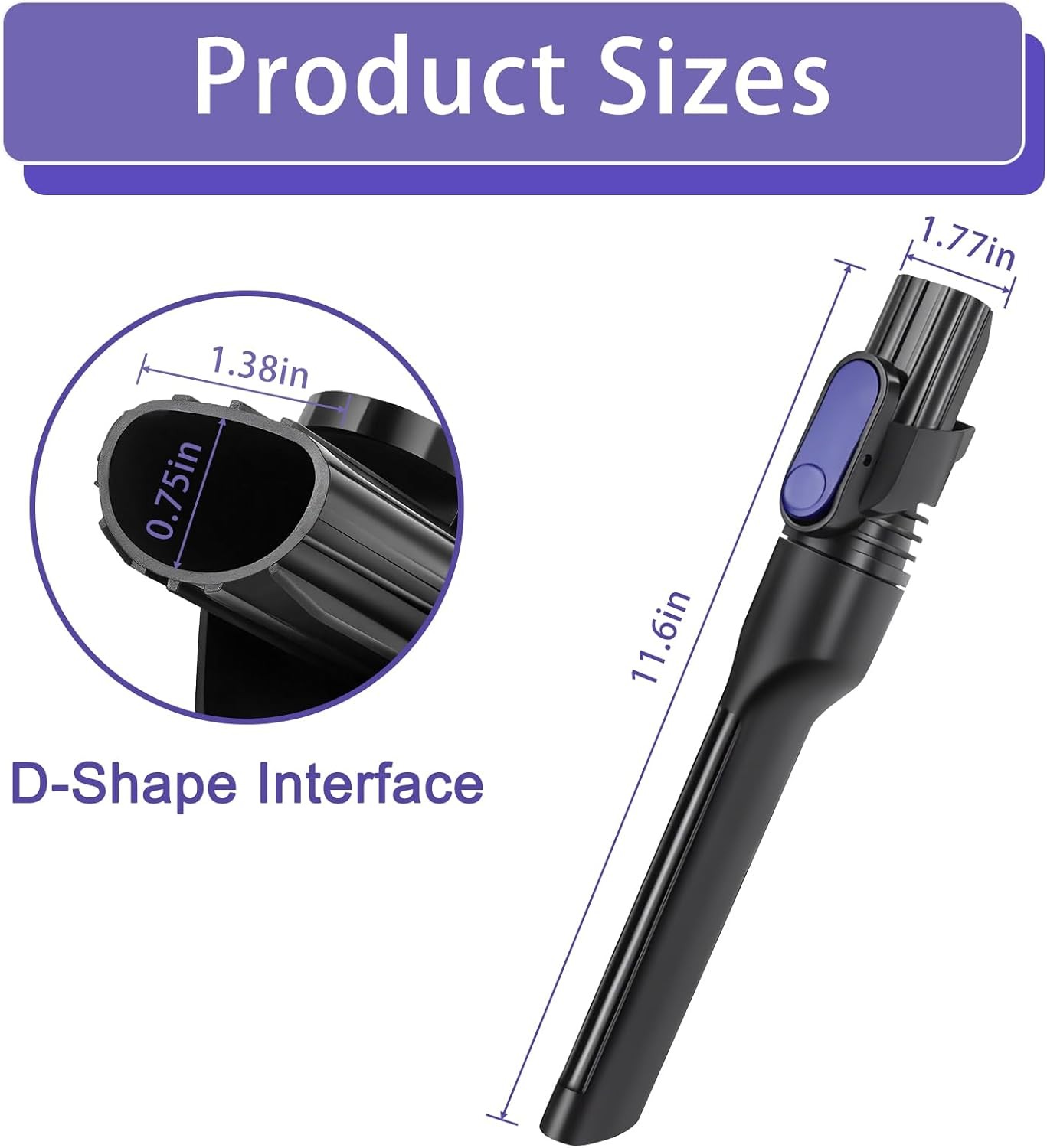 Crevice Tool Replacement for Shark Pet Cordless Stick IX141 IZ462H IZ483H