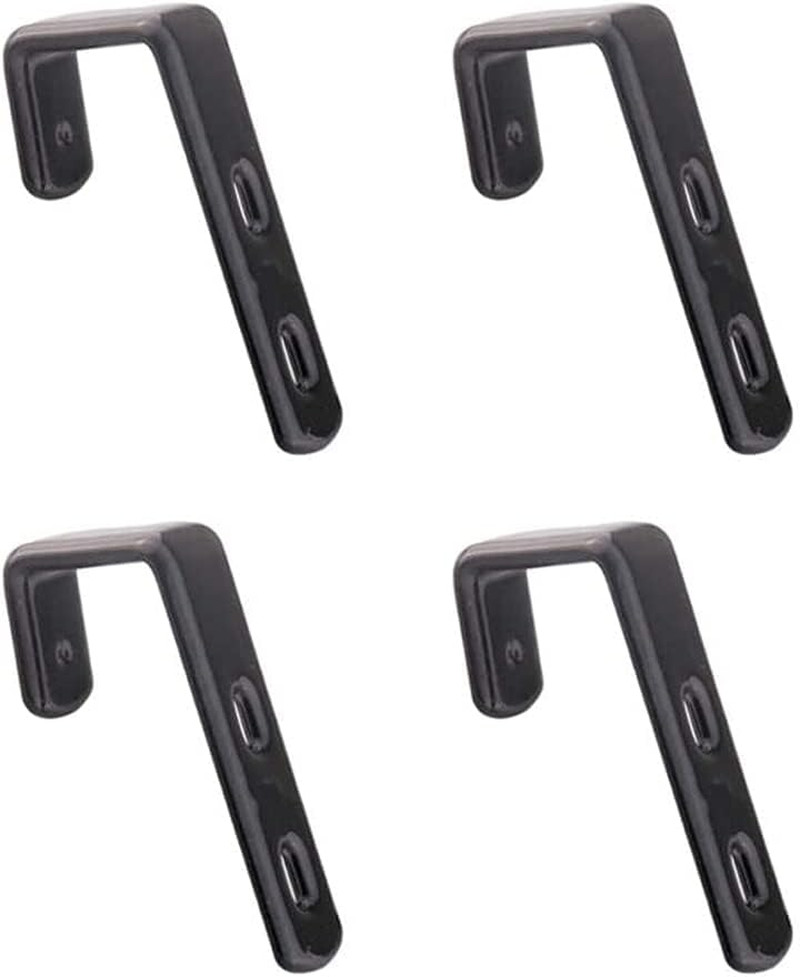4pcs Iron Bunk Bed Ladder Brackets, PVC Coated Stainless Steel Angled Ladder Hoo
