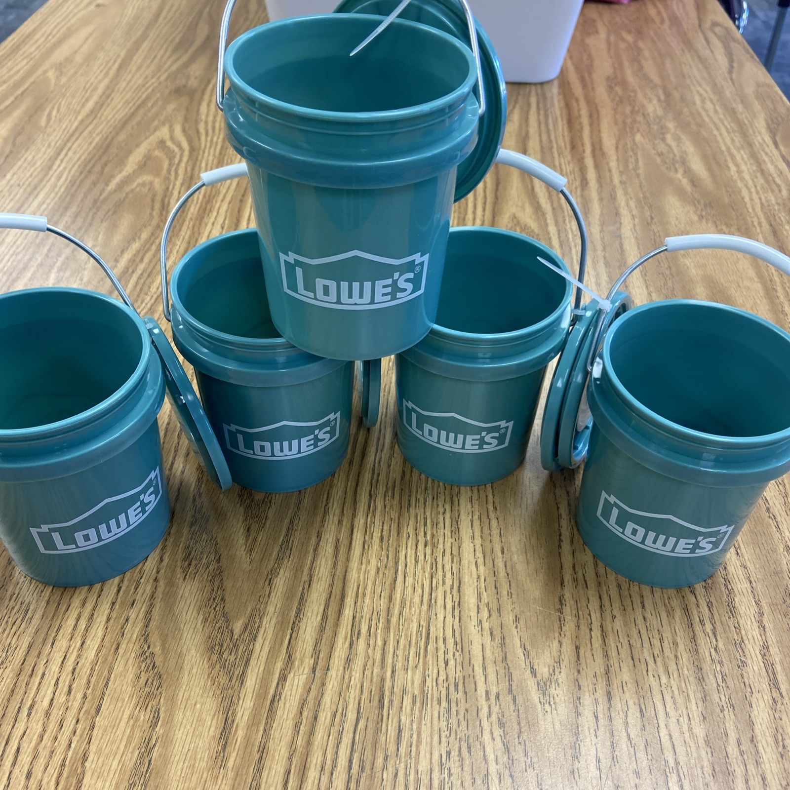 Rare viral Lowes Coastal Teal Mint Green Mini Buckets Set Of 5