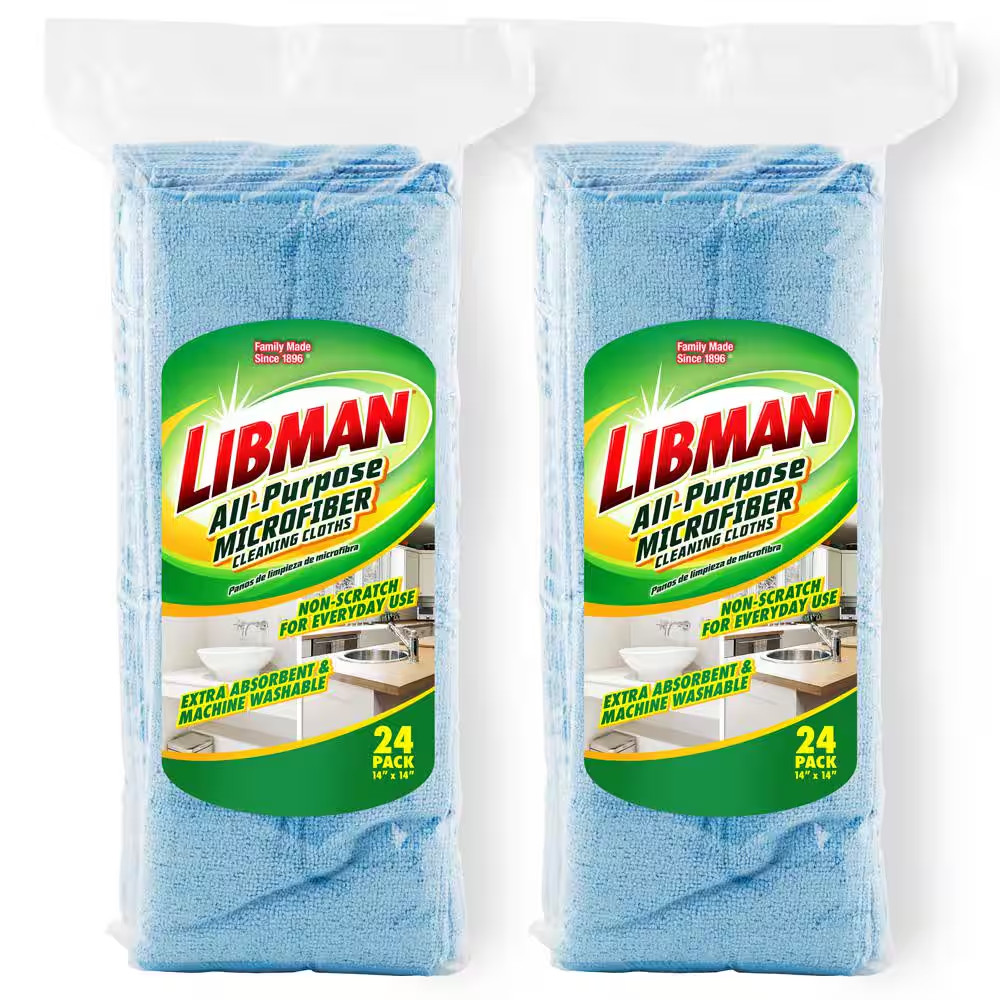 14 In. X 14 In. All-Purpose Microfiber Cloth Towels (48-Pack)