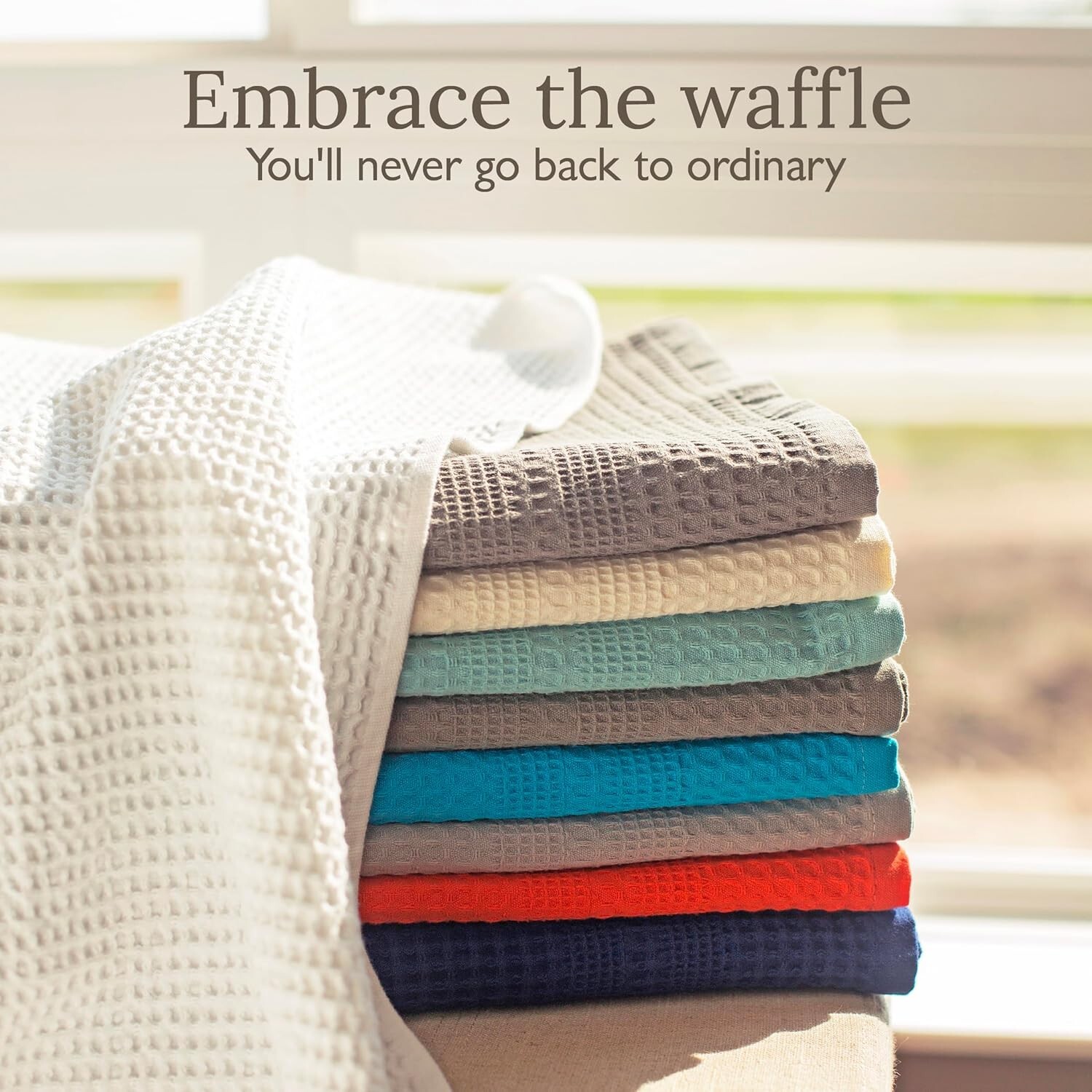 Waffle Towels Quick Dry Lint Free Thin, 2 Pack Bath Sheets 40×80 Oversized Ex…