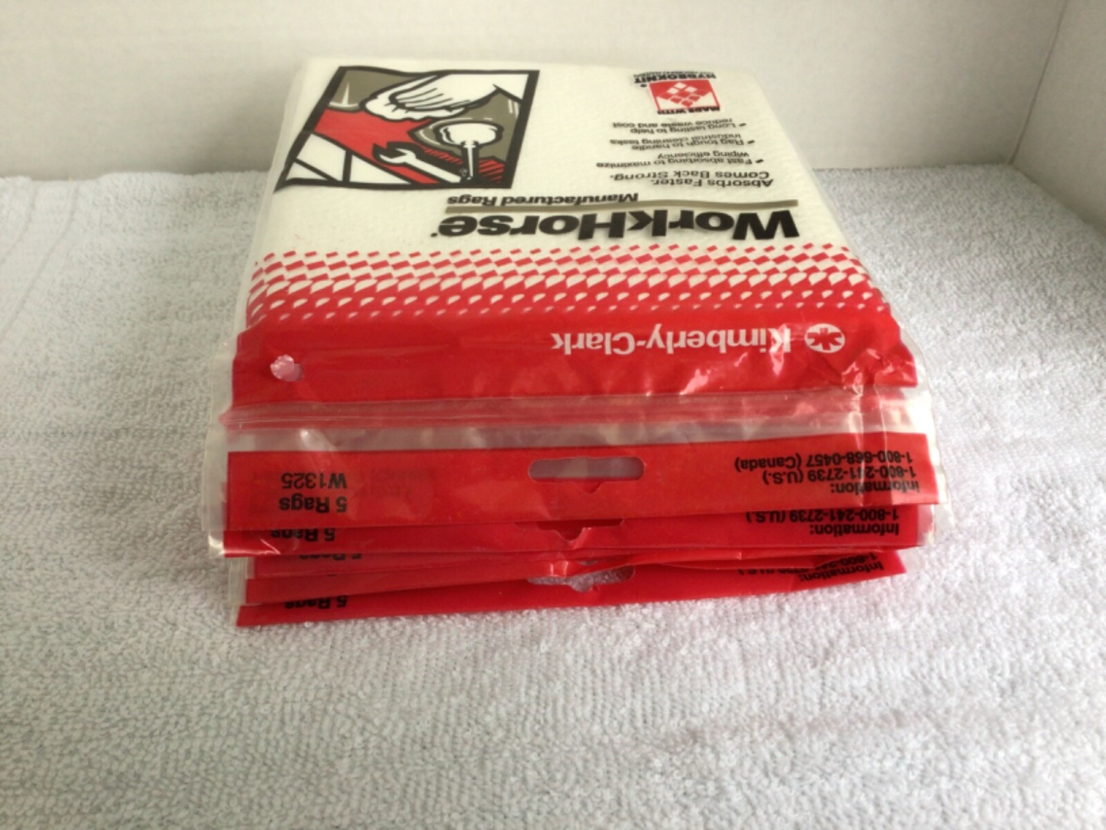 WorkHorse Manufactured Rags Kimberly-Clark Hydroknit W1325 Lot