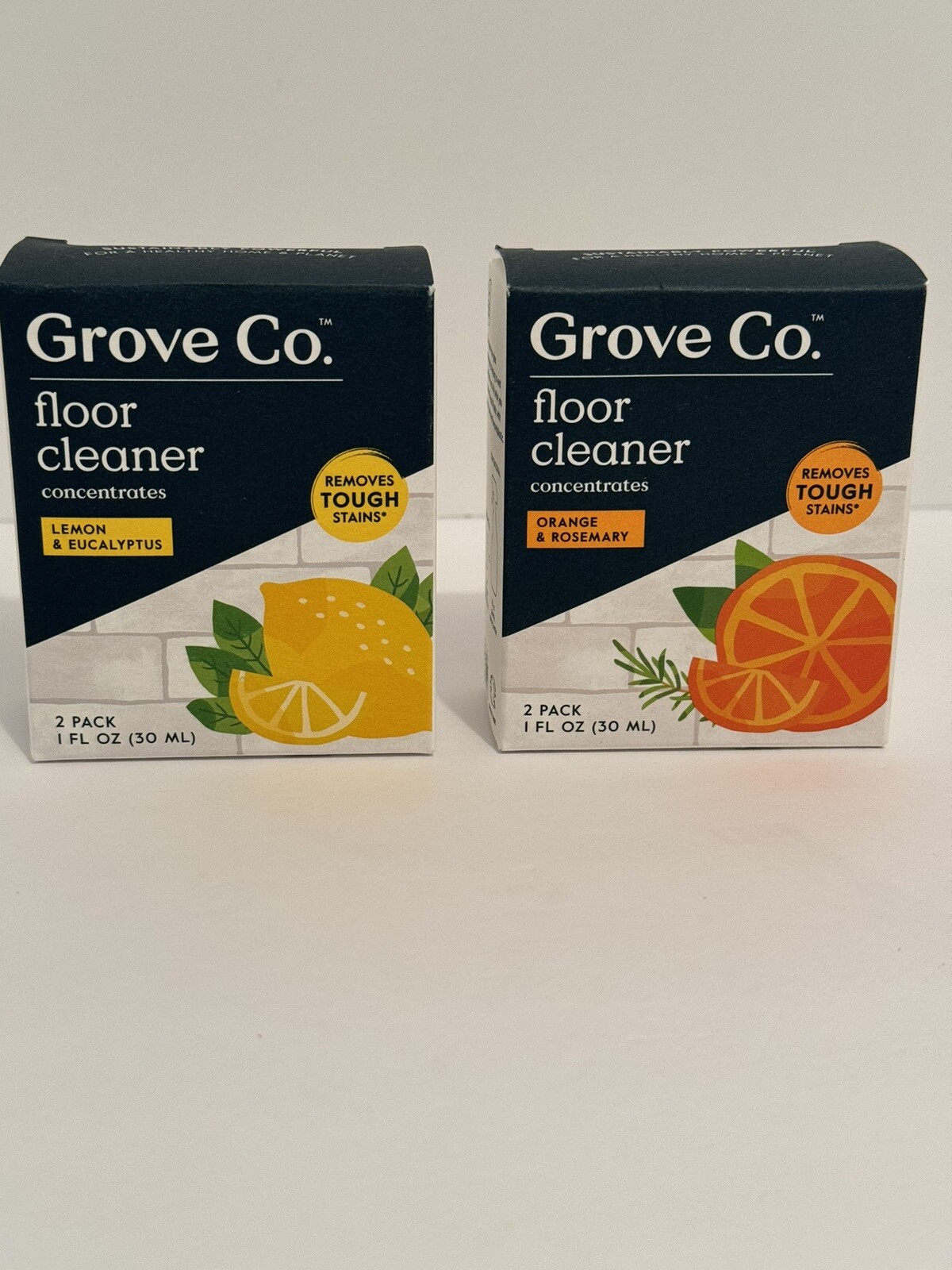 Lot Of 2 Grove Co Floor Concentrates Cleaner 2 Pack Each 1 Fl OZ See Description