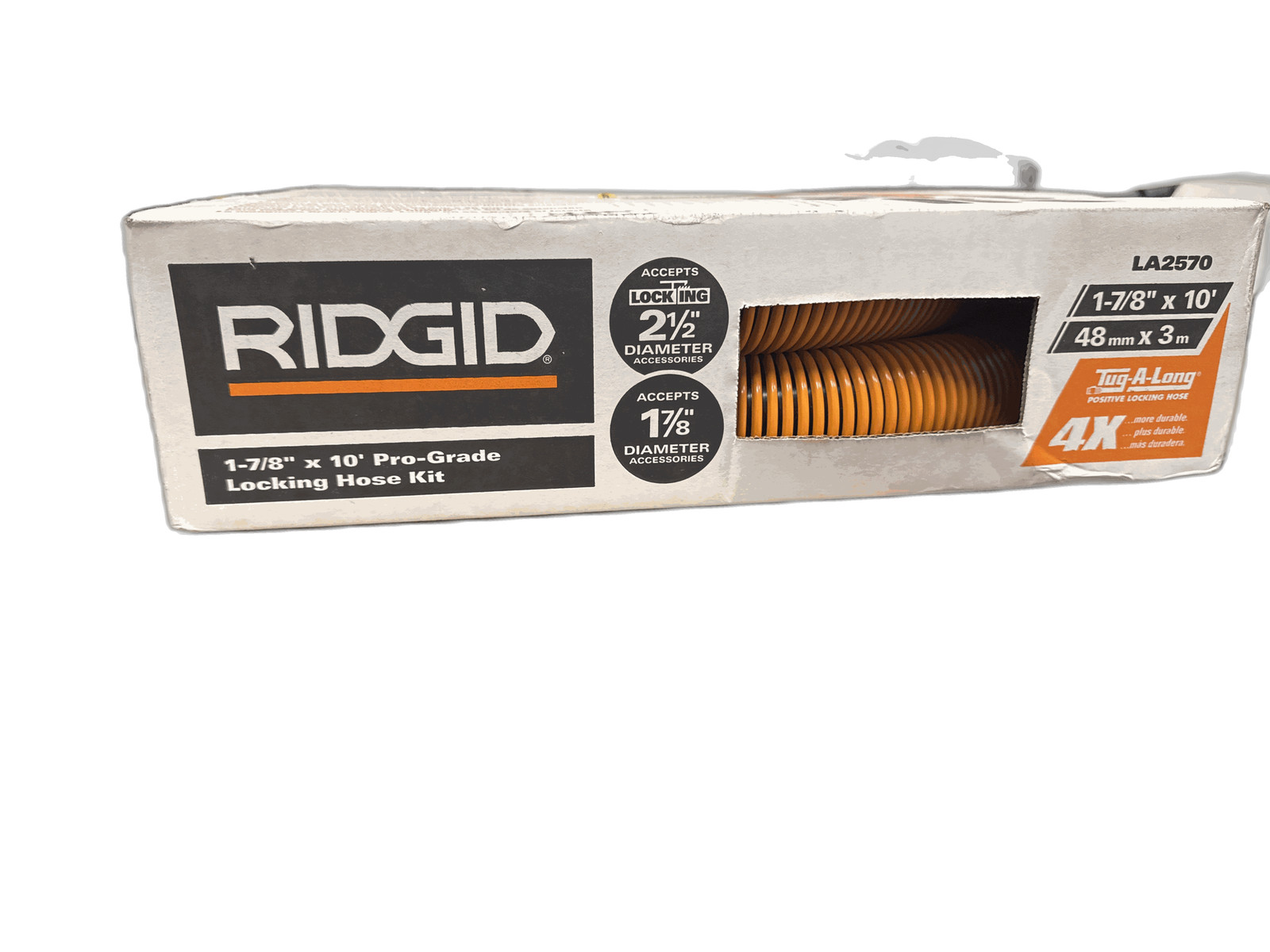 RIDGID 1-7/8 in. x 10 ft. Locking Professional Vacuum Hose Kit Accessory