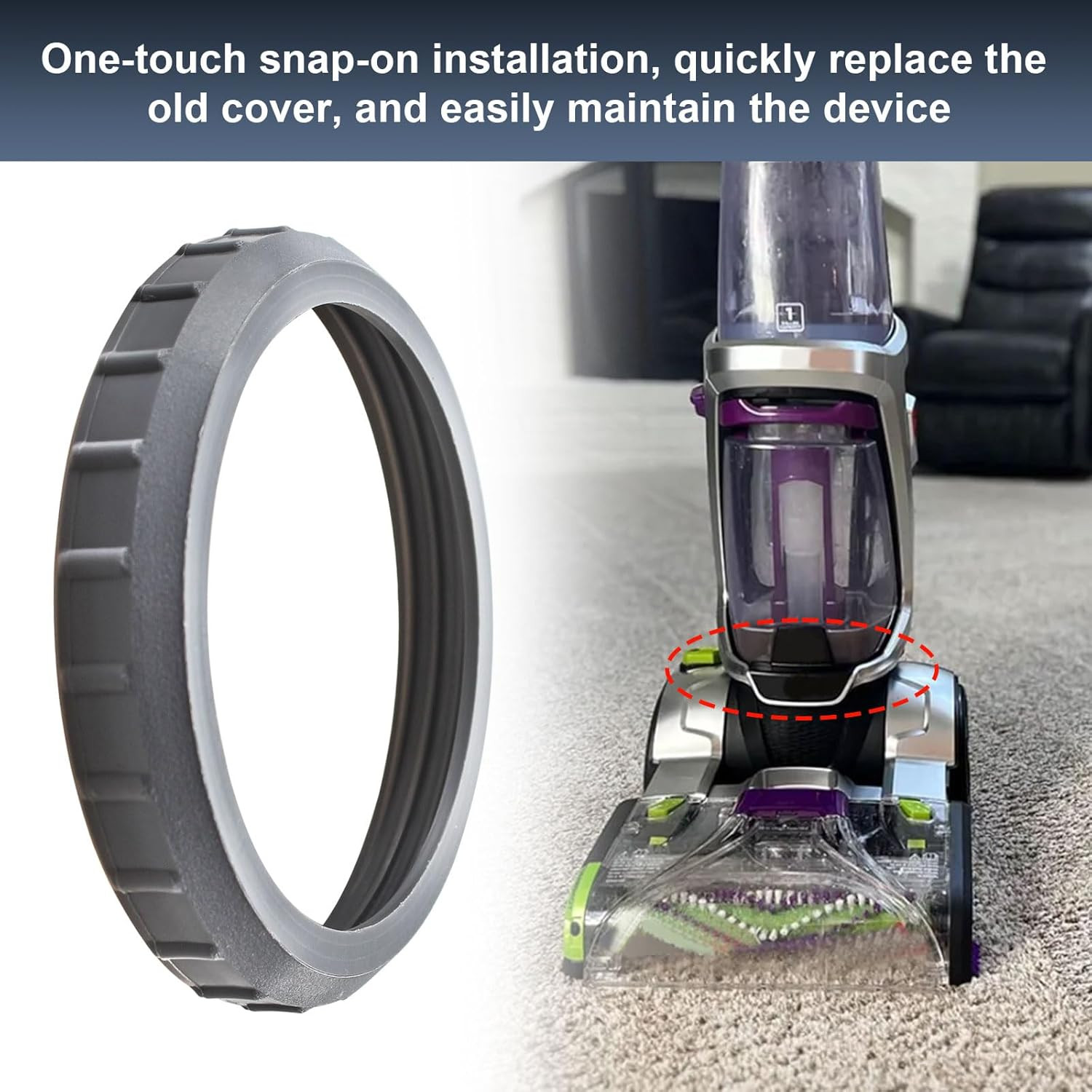 Replacement Dirty Tank Bottom Ring Cap for Various Bissell Proheat 2X Revolution