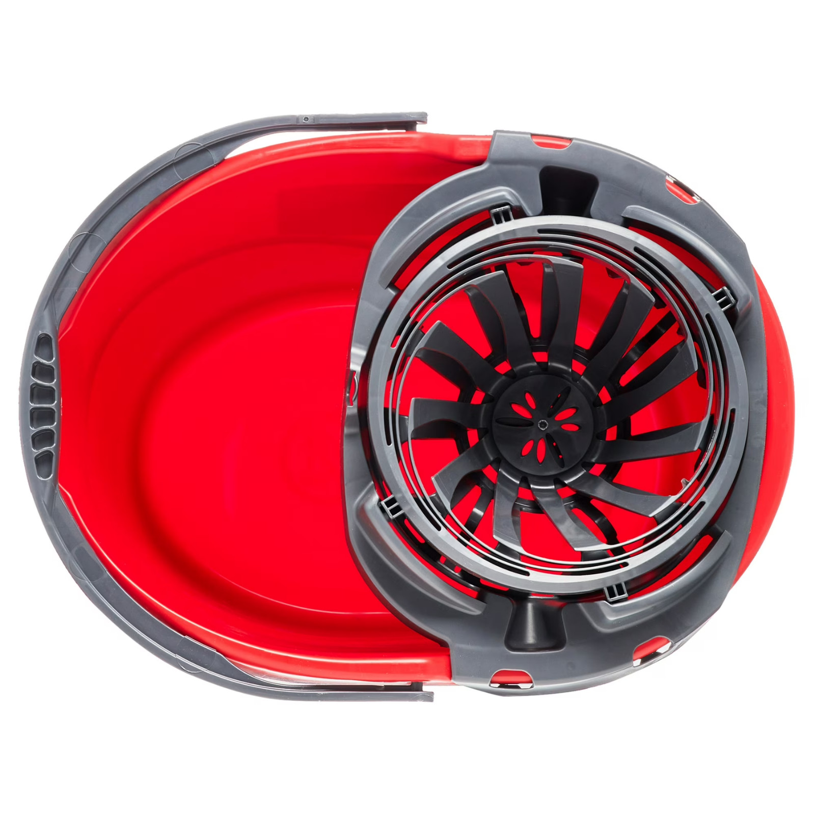 2.5 Gallon Mop Bucket Built In Inner Wringer Hands Free Floor Cleaning Basin Red