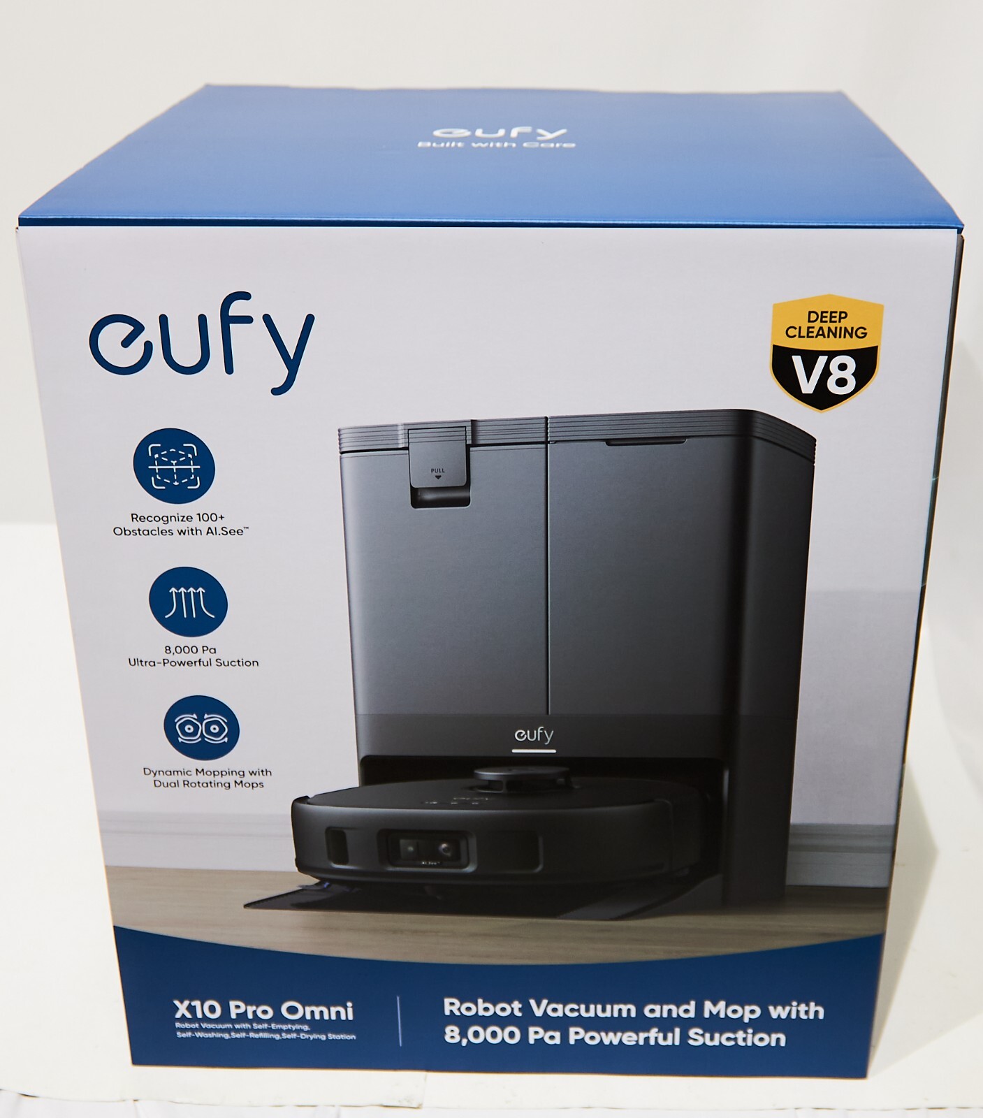 ✅ Anker Eufy X10 Pro Omni Robot Vacuum 8000Pa Dual Mops Auto Washing/Drying NEW