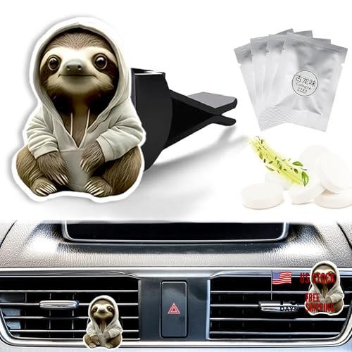 Fresh Scented Car Air Freshener Vent Clip, 1 Count (Pack of 1) Sportswear Sloth