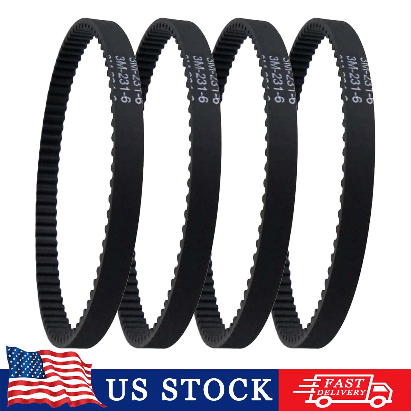 For Shark NV611 NV601 NV150 NV151 NV150C # 231-3GT-6 / HTD 231-3M Belt 4Pcs