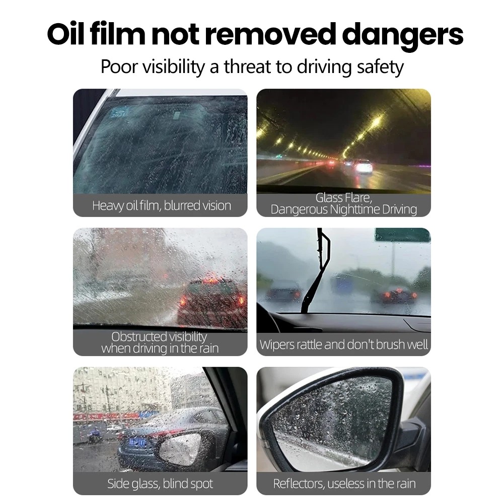 Qifor Glass Cleaner,Qifor Car Oil Film Cleaner Glass Guard,Automotive Oilfilm A