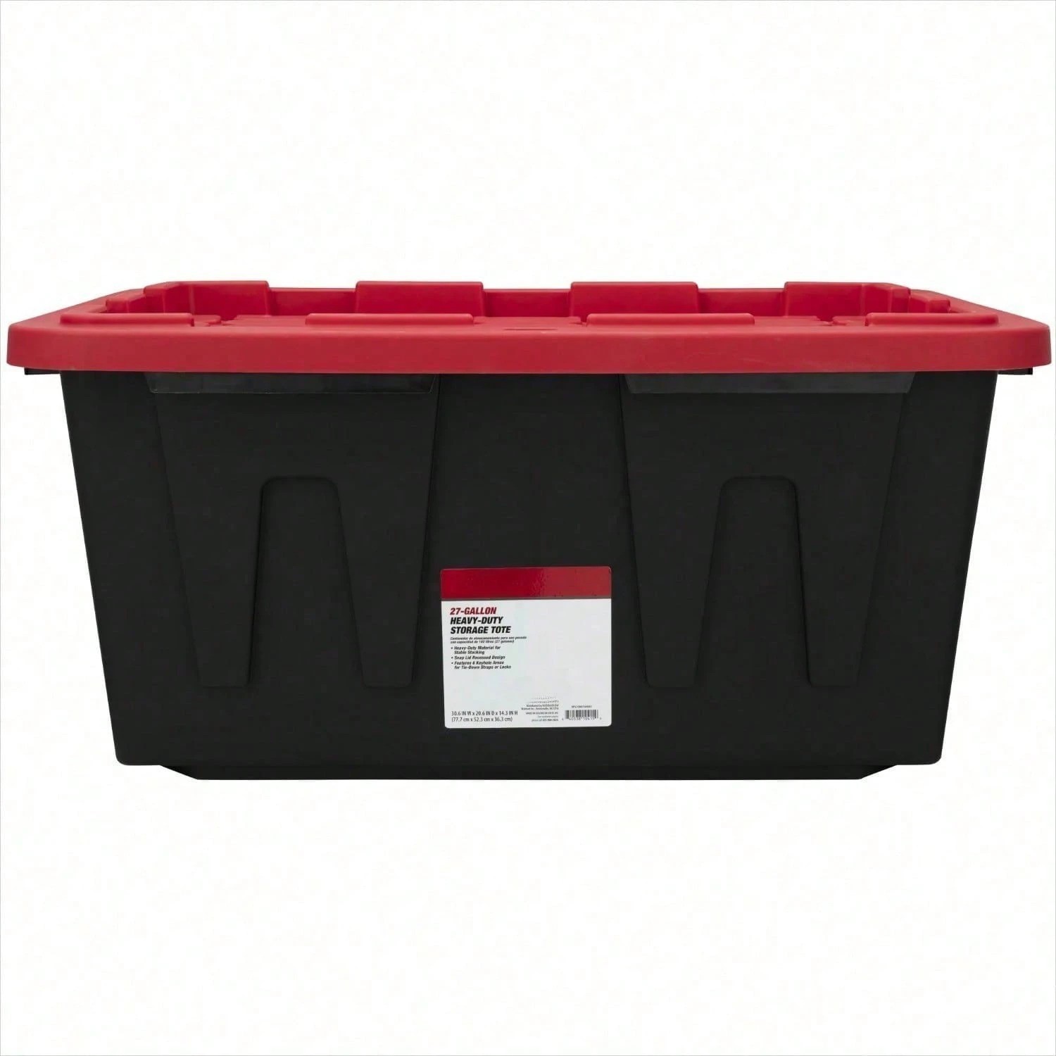 4 Pack 27 Gallon Heavy Duty Storage Bins with Snap Lid Garage Organizer